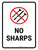 No Sharps Portrait - Wall Sign