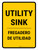 Utility Sink Bilingual Portrait - Wall Sign