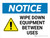 Notice: Wipe Down Equipment Between Uses Landscape - Wall Sign