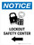 Notice: Lockout Safety Center Left Arrow Portrait - Wall Sign