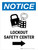 Notice: Lockout Safety Center Right Arrow Portrait - Wall Sign