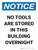 Notice: No Tools Are Stored In This Building Overnight Portrait - Wall Sign