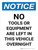 Notice: No Tools Or Equipment Are Left In This Vehicle Overnight Portrait - Wall Sign