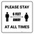 Please Stay 6 Feet Away At All Times With Icon Square