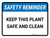Safety Reminder: Keep This Plant Safe And Clean Landscape - Wall Sign