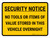 Security Notice Landscape - Wall Sign