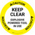 Caution: Keep Clear Explosive Powered Tool In Use Circular - Floor Sign