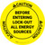 Caution: Before Entering Lock Out All Energy Sources Circular - Floor Sign