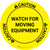 Caution: Watch For Moving Equipment Circular - Floor Sign