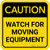 Caution: Watch For Moving Equipment Square - Floor Sign