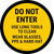 Do Not Enter Use Long Tools Circular - Floor Sign