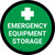 Emergency Equipment Storage Circular - Floor Sign