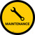 Maintenance Yellow Circular - Floor Sign