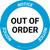 Notice: Out Of Order Circular - Floor Sign