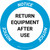 Notice: Return Equipment After Use Circular - Floor Sign