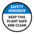 Safety Reminder: Keep This Plant Safe And Clean Circular - Floor Sign