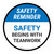 Safety Reminder: Safety Begins With Teamwork Circular - Floor Sign