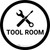 Tool Room White Circular - Floor Sign