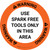 Warning: Use Spark Free Tools Only In This Area Circular - Floor Sign