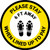 Please Stay 6 Ft Away When Lined Up To Pay Shoe Prints Yellow - Circular - Floor Sign