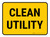 Clean Utility Rectangular - Floor Sign