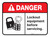 Danger: Ansi Lock Out Equipment Before Servicing Rectangular - Floor Sign
