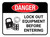 Danger: Lock Out Equipment Before Entering Rectangular - Floor Sign