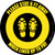 Please Stay 6 Ft Away When Lined Up To Pay Shoe Prints Yellow/Black - Circular - Floor Sign