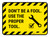 Don't Be A Fool Use A Right Tool Rectangular - Floor Sign