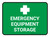 Emergency Equipment Storage Rectangular - Floor Sign