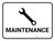 Maintenance White Rectangular - Floor Sign