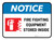 Notice: Fire Fighting Equipment Stored Inside Rectangular - Floor Sign