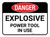 Danger: Explosive Power Tool In Use Rectangular - Floor Sign