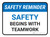 Safety Reminder: Safety Begins With Teamwork - Floor Sign