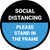 Social Distancing Please Stand In The Frame Blue - Circular - Floor Sign