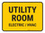 Utility Room Electric Hvac Rectangular - Floor Sign