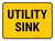 Utility Sink Rectangular - Floor Sign