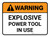 Warning: Explosive Power Tool In Use Rectangular - Floor Sign