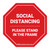 Social Distancing Please Stand In The Frame Stop - Circular - Floor Sign