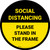 Social Distancing Please Stand In The Frame Yellow - Circular - Floor Sign