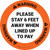 Warning: Please Stay 6 Ft Away When Lined Up To Pay - Circular - Floor Sign