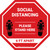 Social Distancing Please Stand Here 6 Ft Apart Shoe Prints Stop - Floor Sign