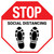 STOP: Social Distancing Shoe Prints - Floor Sign