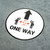 One Way Sign Icon Black - Floor Sign