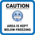 Caution Building Is Refrigerated Caution Area is Kept Below Freezing with Emoji Circular - Floor Sign