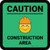 Caution Construction Area with Emoji Red Square - Floor Sign