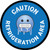 Caution Refrigeration Area with Emoji Circular - Floor Sign