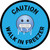 Caution Walk in Freezer with Emoji Light Blue Circular - Floor Sign