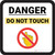 Danger Do Not Touch with Emoji Square - Floor Sign