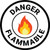 Danger Flammable with Emoji Circular - Floor Sign